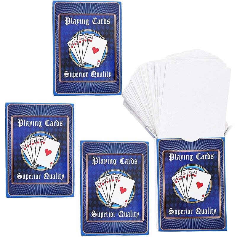 Blue Panda Blank DIY Playing Cards (4 Decks)