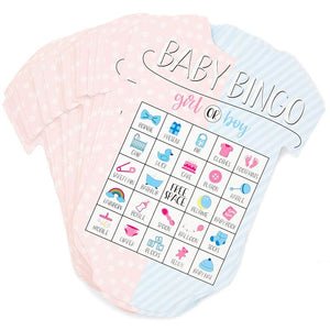 Blue Panda Gender Reveal Party Games, Baby Bingo for 36 Guests