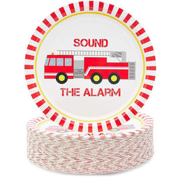 Fire Truck Party Supplies, Paper Plates (9 in., 80 Pack)
