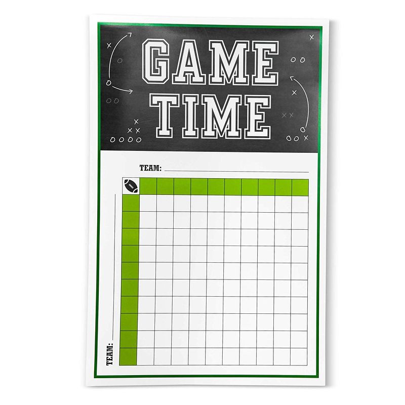 Football Betting Squares Game Poster for Office Pool, Game Day Parties (11 x 17 in, 12 Pack)