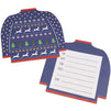 Ugly Christmas Sweater Holiday Party Invitations with Envelopes (Blue, 36 Pack)