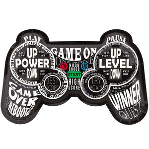 Video Game Controller Plates for Birthday Party (11 x 7 In, 48-Pack)