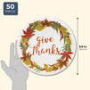 Give Thanks Paper Plates for Thanksgiving Party (10 In, 50 Pack)