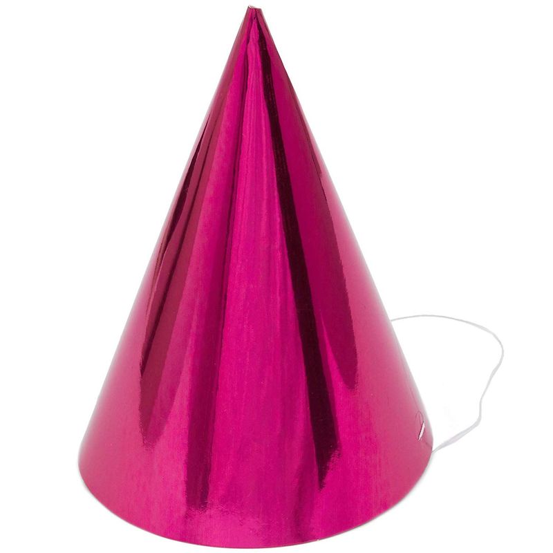 Cone Party Hats, Metallic Foil (4.8 x 6.8 In, 50-Pack)