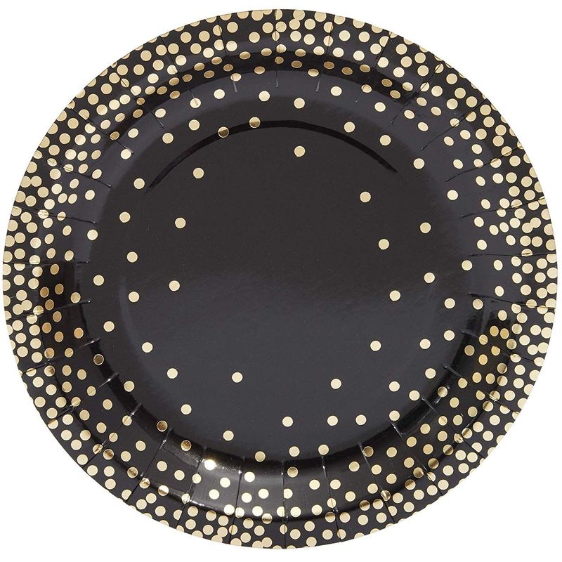 Gold Dots Paper Plates