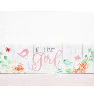 Hello Baby Girl Shower Table Covers (54 x 108 in., 3 Pack)