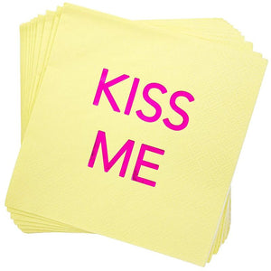 Pastel Paper Napkins for Valentines Party (5 x 5 In, 100 Pack)