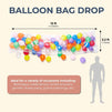 Blue Panda Balloon Bag Drop Party Kit with 80 Balloons, 1 Pump
