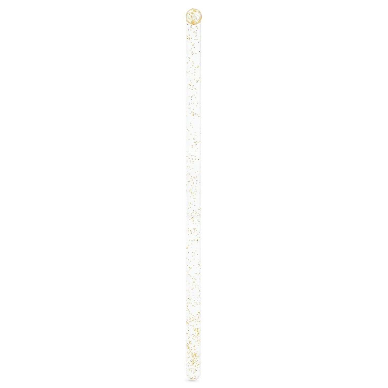 Blue Panda Gold Glitter Swizzle Sticks for Cocktails (Pack of 100)