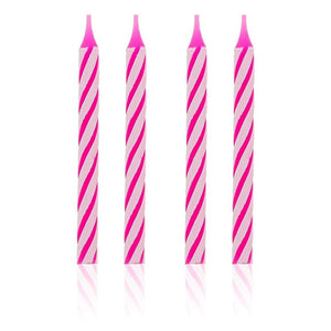 Blue Panda Birthday Cake Candles Set (96 Count) Letter U and Colored Stripes