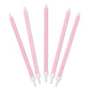 Sixteen Pink Birthday Cake Candles with Holders (31 Pack)