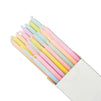 Pastel Ombre Birthday Cake Long Thin Candles with Holders (5 in, 24 Pack)