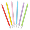 0-9 Large Number Candles & 24 Tall Thin Candles- Neon with Glitter Colors