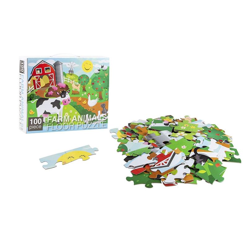 100-Piece Rainbow Unicorn Kids Floor Puzzle (2 x 3 Feet)