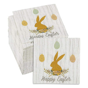 Easter Bunny Paper Napkins for Spring Parties (5 x 5 Inches, 150 Pack)