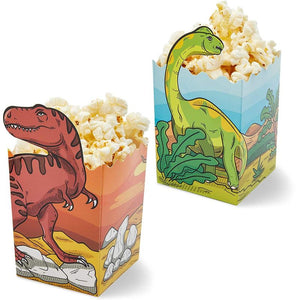 Blue Panda Dinosaur Popcorn Boxes for Treats, Goodies (60 Count) 4 Designs