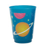 Blue Panda Plastic Party Cups 16 Pack - Outer Space Reusable Tumblers - 16 oz
