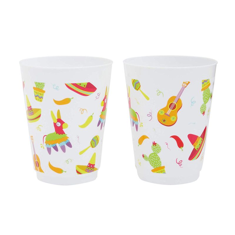 Fiesta Party Supplies, Reusable Plastic Cups (16 Pack)