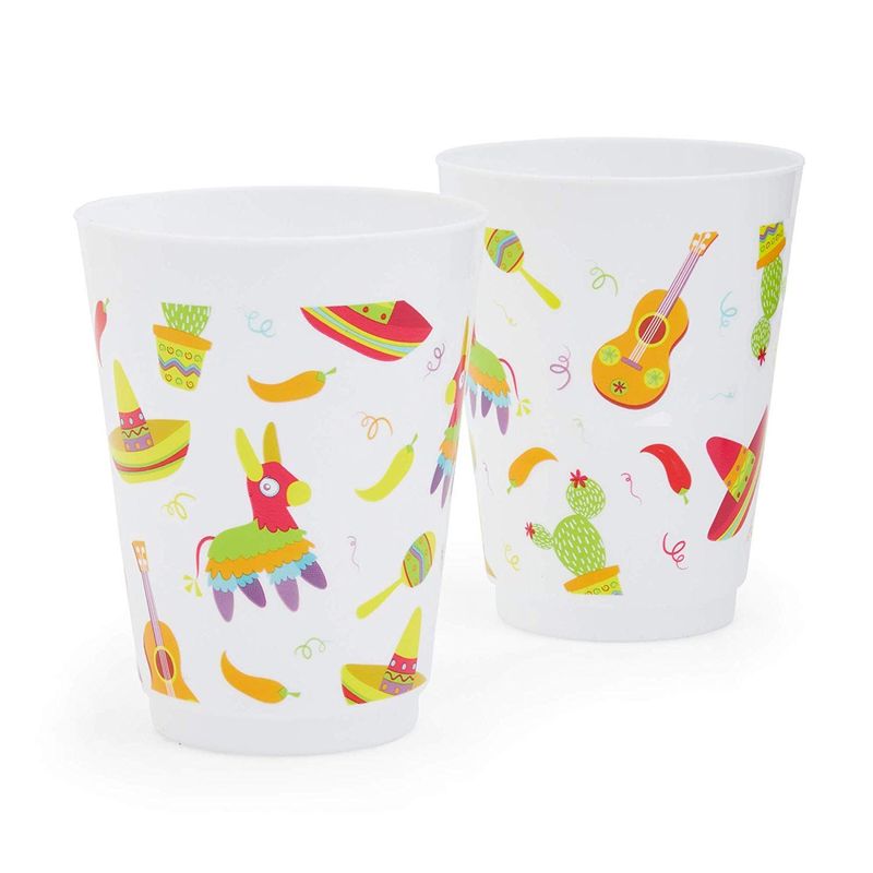 Fiesta Party Supplies, Reusable Plastic Cups (16 Pack)