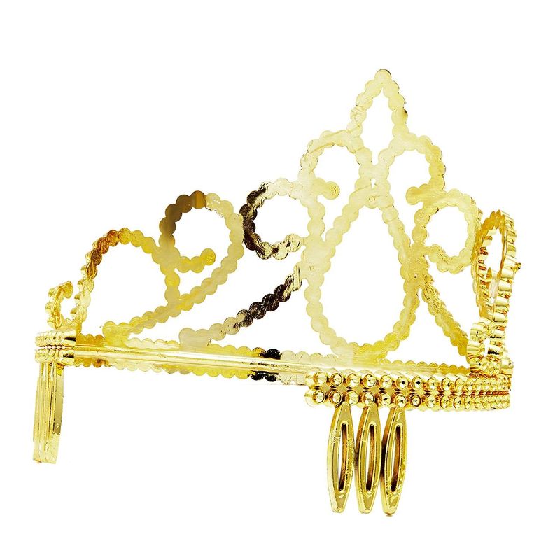 12 Pack Gold Tiara for Girls, Princess Dress Up Crown for Kids Costume Birthday Party Favors in Bulk