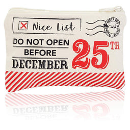 Card Holder Pouches for Christmas, Nice List (4 Pack)