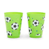 Blue Panda Soccer Reusable Plastic Party Cups – Pack of 16 – Green