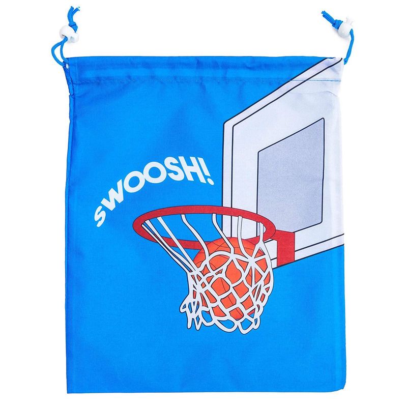 Basketball Party Favor Drawstring Gift Bags (12 x 10 in, 12 Pack)