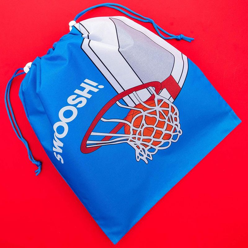 Basketball Party Favor Drawstring Gift Bags (12 x 10 in, 12 Pack)