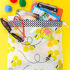 Bumble Bee Party Favor Drawstring Bags for Kids (12 x 10 in, 12 Pack)