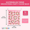 Watermelon Drawstring Party Favor Gift Bags (12 x 10 in, 12 Pack)