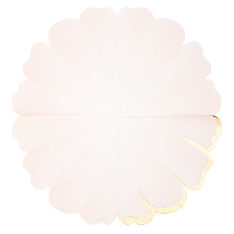 Flower Petal Party Napkins (Pink & Gold Foil, 50 Pack)