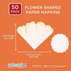 Flower Petal Party Napkins (Pink & Gold Foil, 50 Pack)