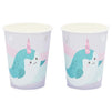 Narwhal Party Pack, Plates, Napkins, Cups, Cutlery, Tablecloth (Serves 24, 145 Pieces)