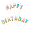 Happy Birthday Glitter Dipped Candles (Assorted Sizes, 5 Colors, 37 Pack)