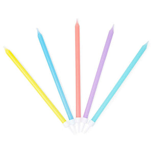 Happy Birthday Glitter Dipped Candles (Assorted Sizes, 5 Colors, 37 Pack)