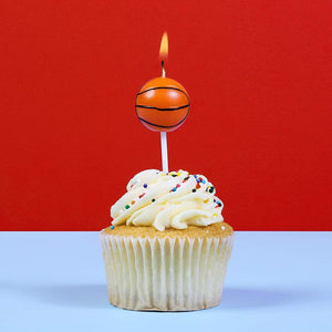 Basketball Party Cake Topper Candles in Holders (36 Pack)