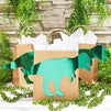 Dinosaur Party Favor Bags for Kids Birthday (8 x 9 in, Green Foil, 24 Pack)