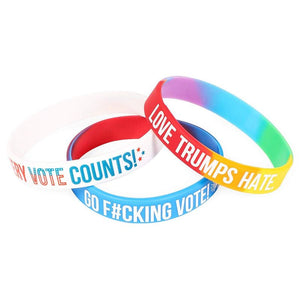 Go Vote, Election Day Party Favor Silicone Bracelets (2.5 In, 36 Pack)