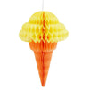Hanging Ice Cream Honeycombs for Parties (4 Colors, 16 Pack)