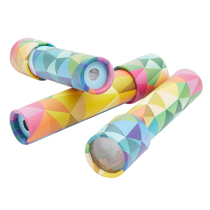 3 Pack Colorful Kaleidoscope Educational Toys for Kids Birthday Party Favors, 8 x 1.3 Inches