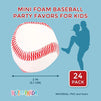 Baseball Party Favors, Mini Foam Balls (24 Pack)