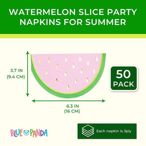 Watermelon Party Napkins (6 x 4 in., 50 Pack)