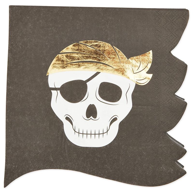 Pirate Skull Party Supplies for Kids Birthday (Serves 24)