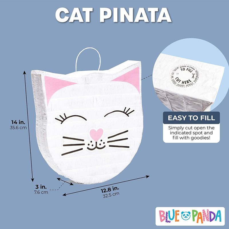 Cat Pinata for Kids Birthday Party (14 x 12.8 in)