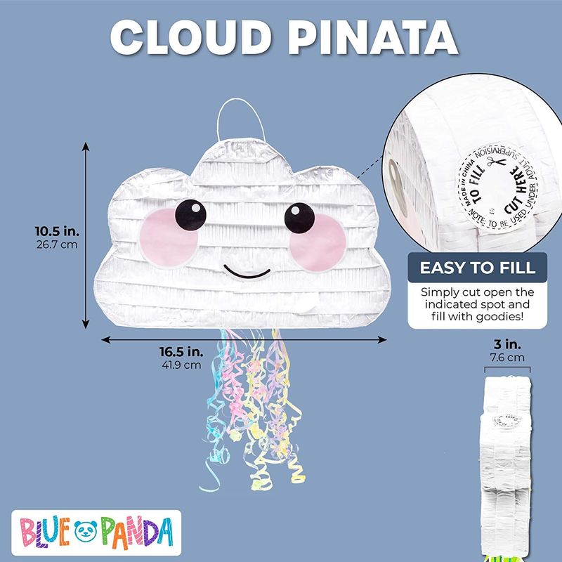 Cloud Pinata, Rainbow Party Supplies (16.5 x 10.5 in)