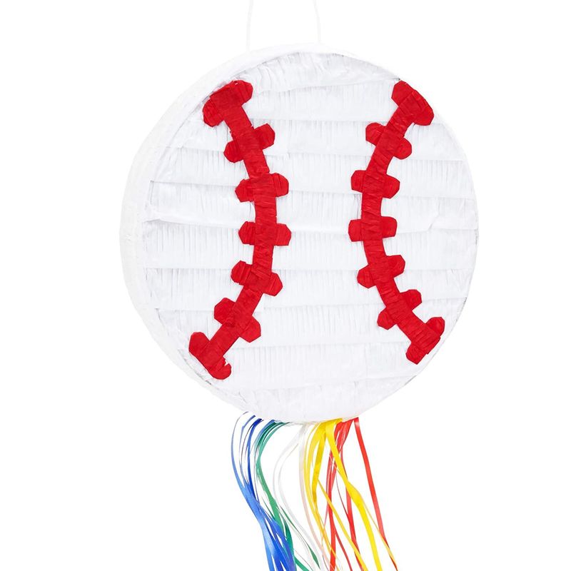 Baseball Pinata for Kids Birthday Theme Party Decorations (12.75 x 3 in)