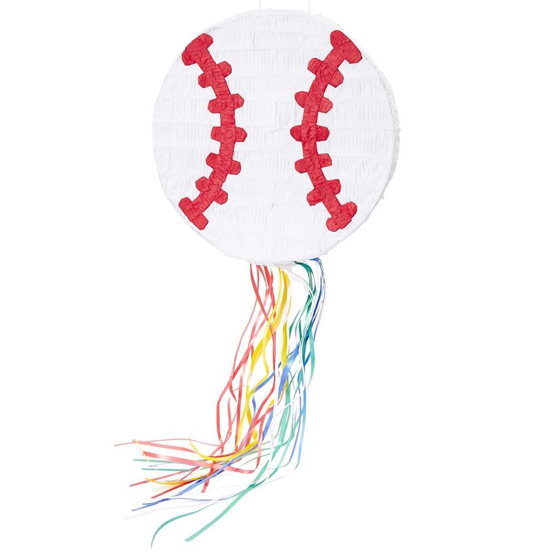 Baseball Pinata for Kids Birthday Theme Party Decorations (12.75 x 3 in)
