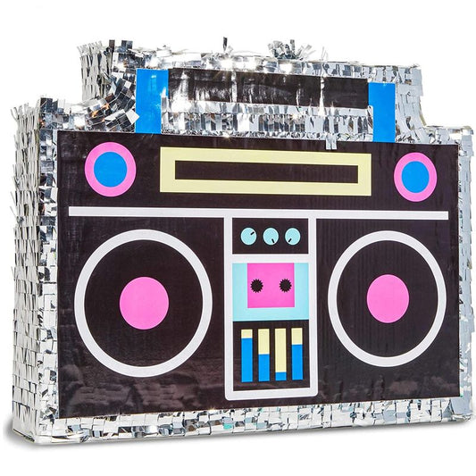 Pinata Boom Box, 80’s Party Decorations (16.5 x 12.8 in)