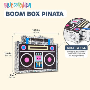 Pinata Boom Box, 80’s Party Decorations (16.5 x 12.8 in)