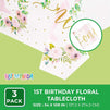1st Birthday Party Tablecloth (54 x 108 in., 3 Pack)